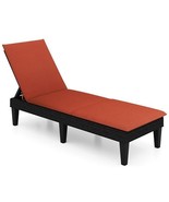 Patio Lounge Chair 3-Position Adjustable Backrest and Cushion-Orange - C... - $3,877.49 MXN