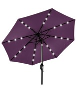 Solar LED Lighted Patio Umbrella W/ Tilt Adjustment, UV-Resistant- 10ft - $124.93
