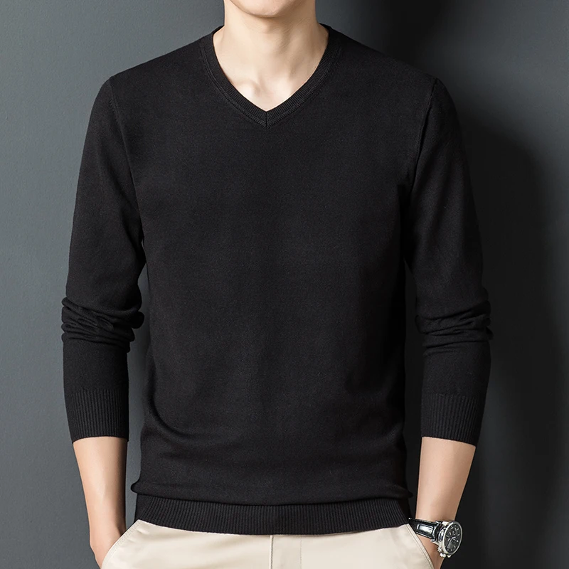 Sporting 10 Colors Autumn Men&#39;s Woolen Sweaters ClAic Style Business Casual Pull - £44.04 GBP