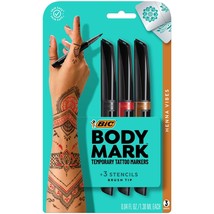 BIC BodyMark Temporary Tattoo Marker, Henna Vibes, Assorted Colors, 3-Count - Am - $30.67