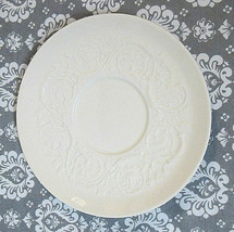 Wedgwood Patrician Replacement Saucer Embossed Cream Usa Design Flowers Scroll - £10.36 GBP
