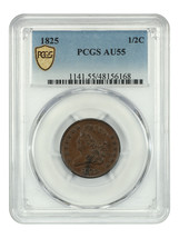 1825 1/2C PCGS AU55 - £567.81 GBP