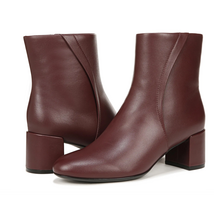 Naturalizer River Ankle Boot Leather Bootie | 8 Cabernet Sauvignon Red L... - $56.10