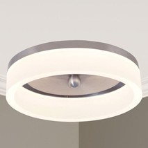 Home Decorators 7.85 in. 12-Watt Brushed Nickel Integrated LED Ceiling F... - $19.80