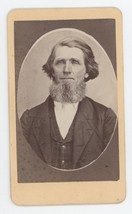 Antique CDV Circa 1870s Handsome Rugged Older Man Chin Beard in Suit J.O. Welsh - £9.55 GBP