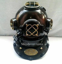 Black Vintage U.S.Navy Mark V Divers Diving Helmet Scuba Deep Sea Marine - £149.36 GBP