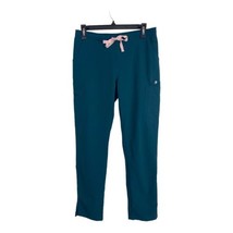 Figs Womens Scrub Pants Size Small Green Elastic Tie Waist Pockets PO 1596 - £21.99 GBP