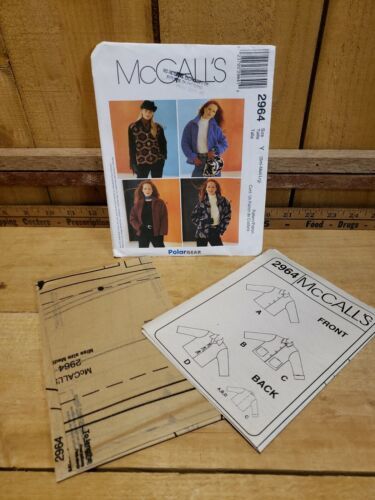 Vintage 2000 McCalls 2964 Pattern Misses Unlined Shirt Jacket  Sm-M-L  UnCut - $24.74