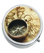 Old Compass and Map Medicine Vitamin Pill Box - $213.89 MXN