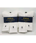 (2) Packs Polo Ralph Lauren Mens White Classic Sport Socks Size 10-13, 1... - $1,193.28 MXN