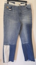 Gloria Vanderbilt x Christian Siriano Miles Raw Hem Size 30/10 Patchwork... - $24.63