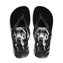 Autumn LeAnn Designs® | Adult Flip Flops Shoes, Labrador Retriever, Black - £19.72 GBP