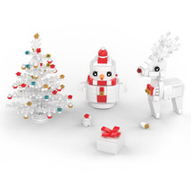 BuildMoc 3-in-1 Sets with Snowman, Christmas Tree, Deer and Gift Box 377 Pieces - $27.74