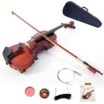 Hot Sale Student Maplewood 3/4 Acoustic Violin W/ Fiddle + Case + Bow + Rosin - £67.38 GBP