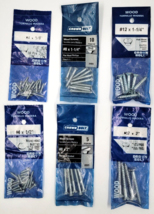 Crown Bolt Wood Screws Lot Various Sizes #4 #8 #12 Silver 6 Packs 1/2&quot; t... - £8.70 GBP