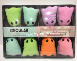 Halloween Ghoulish Pastel Ghost Garland Mante Decor 6FT NEW - $614.93 MXN