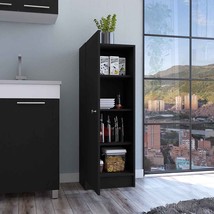 Black Wengue Pantry Cabinet | Single Door Miami - $216.99