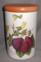 Portmerion Pomona Pattern Reine Claude Plum 7 Inch Cannister With Lid - £39.55 GBP