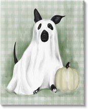 Dog Ghost Halloween Costume Canvas Wall Art, Design By Lil&#39; Rue - £51.73 GBP