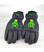 Vintage Marvin the Martian Looney Tunes Black Winter Gloves Nylon One Size - $33.94