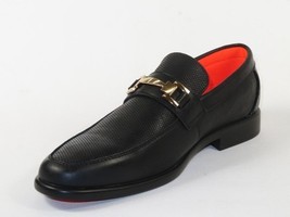 Men's TAYNO Shoes The Caprio L TAYNO leather Bit Loafer Black perforated image 3