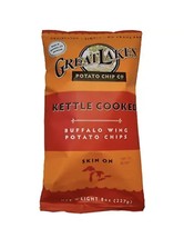 Great Lakes Buffalo Wing Kettle Cooked Potato Chips, 1.375oz. Bags, 8 Pack - £15.02 GBP