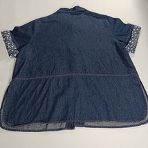 Original TY Wear RN#61804 Women’s Blue Cotton Denim Short Sleeve Shirt Size 16W image 13