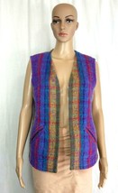 Irish Mohair by Cushendale Woollen Mills Multicolor Striped Vest Wms  Me... - £39.50 GBP
