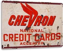 Cheveron Gasoline Gas Station Dealer Oil Retro Vintage Wall Decor Metal ... - $11.95