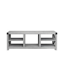 61&#39;&#39; Media Console MDF Steel - Grey Plaid Oak - £173.71 GBP