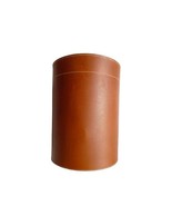 Shwaan Cylindrical Round Leather Trash Can, Harness Leather Office Bin Christmas - $169.79