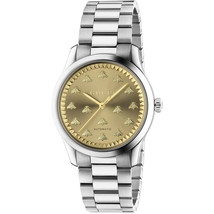 Gucci Men&#39;s G-Timeless Gold Dial Watch - YA1264191 - £976.96 GBP