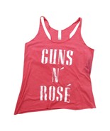 Guns N’ Rose’ Next Level Red Womens Tank Top Medium Cutoff Stagger Sided - $14.50