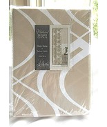 Colordrift WHIRLWIND Shower Curtain 72&quot; x 72&quot;  Taupe White Polyester Fab... - £12.54 GBP