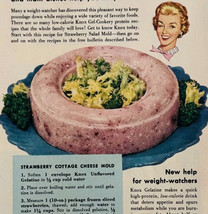 1954 Knox Unflavored Gelatin Mix Advertisement Strawberry Cottage Cheese... - $27.43 CAD