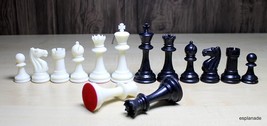 Tournament Chess Pieces (with Two Extra Queens) Chessmen Staunton Coins (3.75&quot; I - $39.59