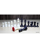 Tournament Chess Pieces (with Two Extra Queens) Chessmen Staunton Coins ... - £31.72 GBP