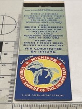 Matchbook Cover  Michigan  Tourist Empire Of The Inland Seas  gmg  Unstruck - £9.92 GBP