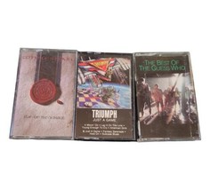 Lot of 3 Rock Cassettes Best of the Guess Who &#39;71 Triumph &#39;79 &amp; Whitesnake &#39;89 - £8.66 GBP