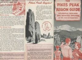 Pikes Peak Region Guide 1956 Sesquicentennial Manitou Springs Colorado S... - $21.78