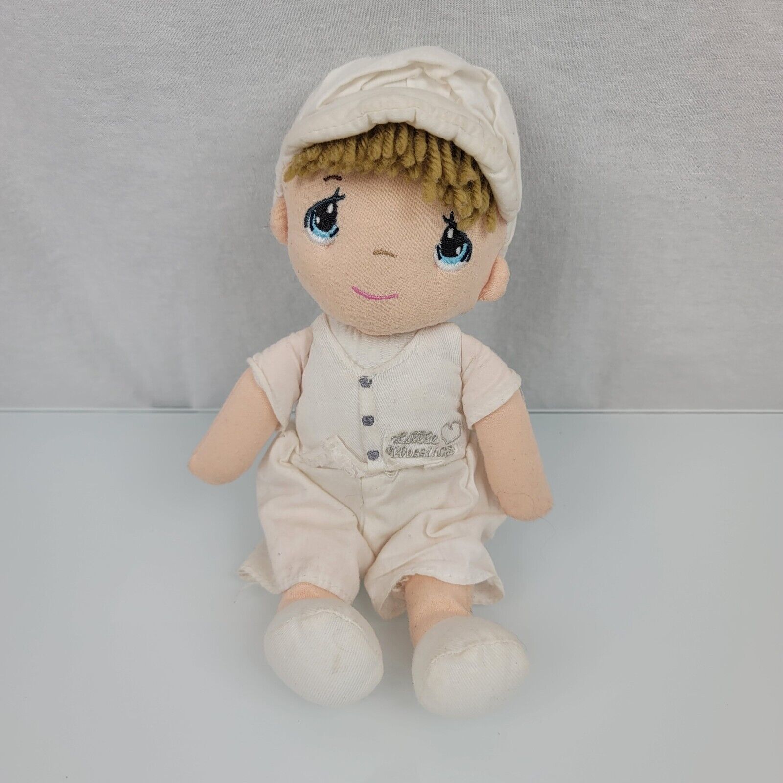Aurora World Precious Moments Little Blessings Christening Baby Boy Doll White - £27.21 GBP
