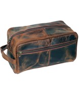 jaald Men&#39;s Genuine Leather Toiletry Bag Waterproof Dopp Kit Shaving Bag... - £36.97 GBP