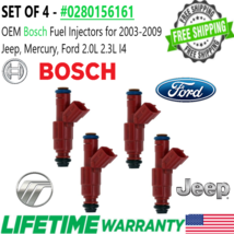 NEW GENUINE Bosch x4 Fuel Injectors for 2003-2009 Ford Mercury Jeep #0280156161 - £157.87 GBP