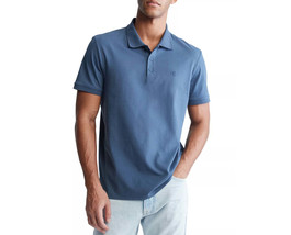 Calvin Klein Mens Regular-Fit Smooth Cotton Monogram Logo Polo Shirt, Si... - £27.63 GBP