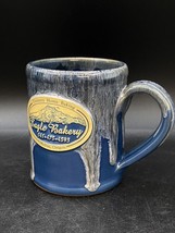 Deneen Pottery Eagle Bakery Mug 2019 Madras Oregon Coffee Blue - $26.72
