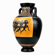 Panathenaic Prize Amphora Runners Ancient Greek Vase Pottery Goddess Athena Copy - £128.14 GBP