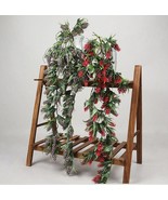 Artificial wall hangings plant Pine cones Faux leaves red pine cones Gar... - $22.37 CAD