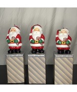 Avon Jolly Santa Candle Set of 3 Gift Collection 5.5&quot; Vintage with Boxes... - $25.73