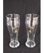 2 CORONA EXTRA Pilsner Beer Glass 20 oz Silver Gold Raised Emblem - $301.77 MXN