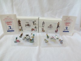 LIBERTY FALLS 10 pc solid Pewter Figurines  AH135 &amp; 136  NIB Bicycle &amp; 1st Auto - £11.99 GBP